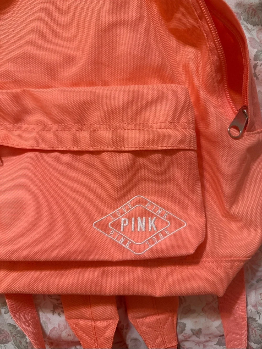 PINK Coral Canvas Backpack